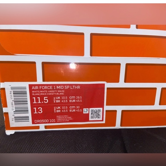 NIB - OFF-WHITE AIR FORCE ONES MID SP LTHR SNEAKERS - Picture 6 of 6